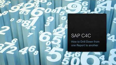 SAP C4C : How-To Drill Down from one Report to another