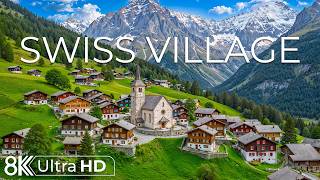 Swiss Village 8K | Dew Meadow Path, Chalet Smoke Curls & Cowbell Dawn Air | Unspoiled Alpine Life screenshot 4