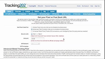 Prosper202 Tutorial: Step 8 Get Pixels/Postback Urls/Server-To-Server Pixels