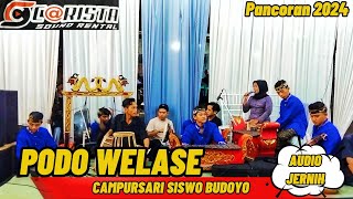Download Lagu PODO WELASE gandrung - Sulastri(cover) campursari Siswo Budoyo - live Pancoran 2024 MP3