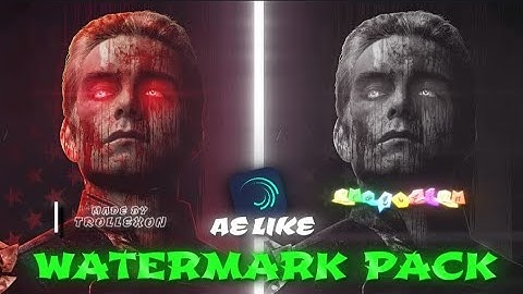 Top 10 Ae like watermark pack in Alight motion (+preset) 