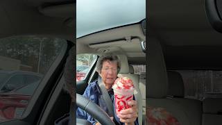 Grandma C’s Strawberry Shortcake Frappuccino 🍓✨ #grandmac #youtubeshorts #StrawberryShortcake #yummy