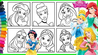 Mewarnai Disney Princess Coloring Pages Putri Duyung Ariel Cinderella Belle Snow White Aurora Jasmin screenshot 4