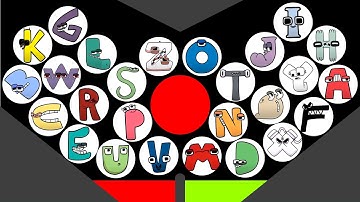 ALL 26 Alphablocks Survival Marble Race In Algodoo Round 1