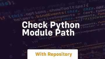 check python module path