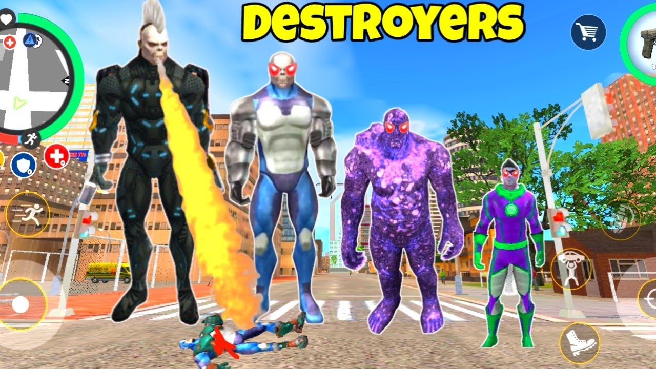 Evil Destroyers in Rope Hero Vice Town | Part 3 | Rope Hero Vice Town Game | Gamer Blasty