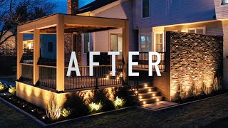 MODERN Backyard MAKEOVER! Deck, Pergola, and Patio Time Lapse