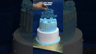 ?Ice blue color la rasmalai cake ah⁉️ |1st birthday cake ￼order  #youtubeshorts #shorts #feed