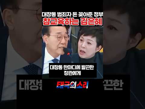 대장동 범죄자 돈 꽂아준 정부참교육하는 김은혜 thumbnail