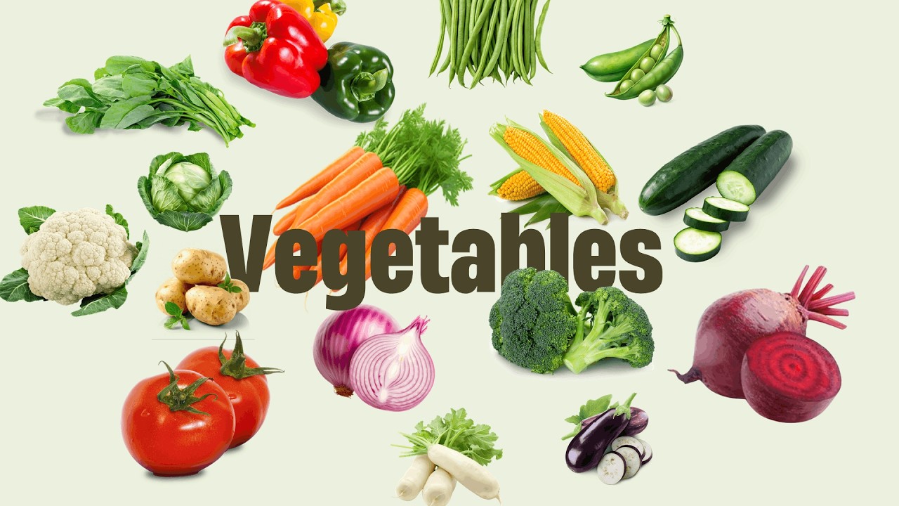 Vegetable Names for Kids 🥦 Fun Animation Graphics in PowerPoint