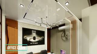 Office Interior | 300 SQFT Office Interior Design | 3D Walk through | In India | Indore | Video.