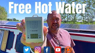 Free Hot Water. Narrowboat Solar Dump. Hot Water Without Running Your Engine or Heating. E107