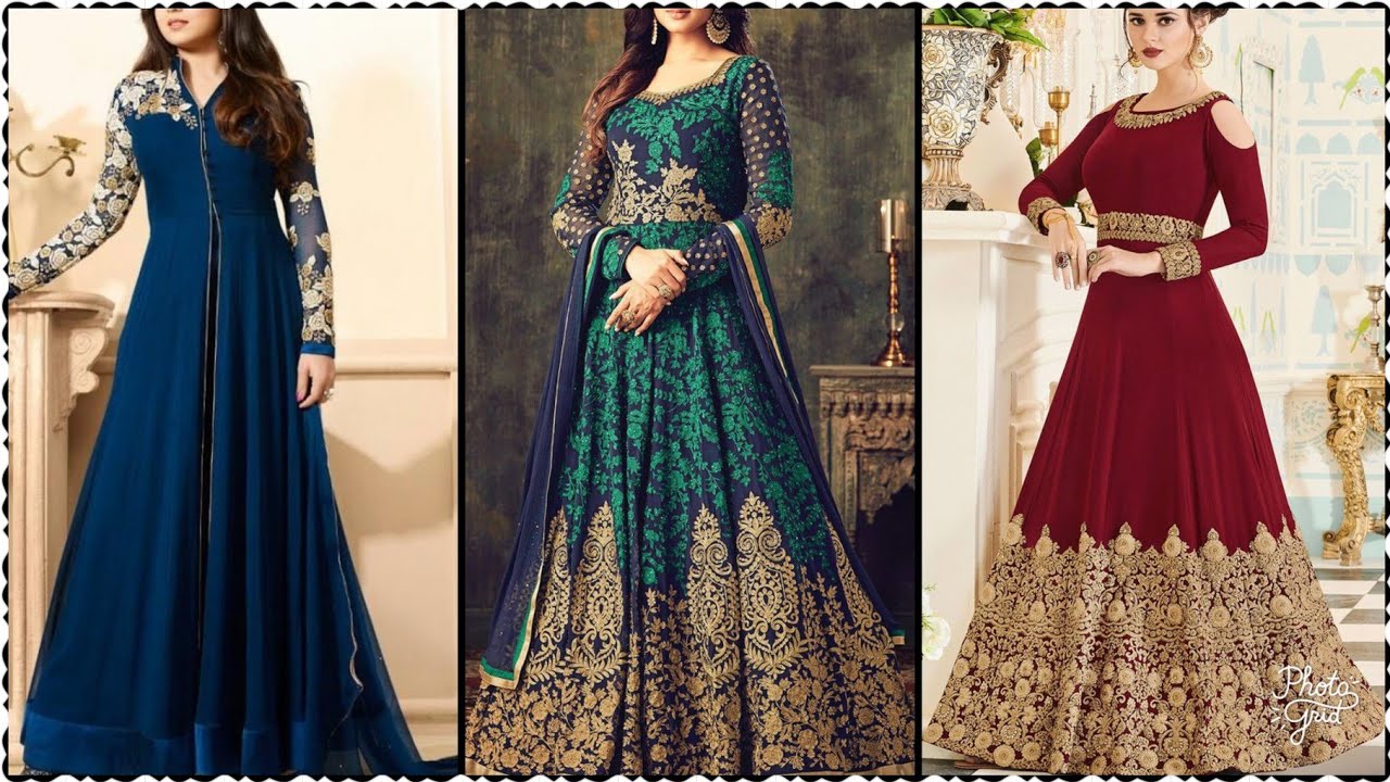 latest long frock designs for ladies