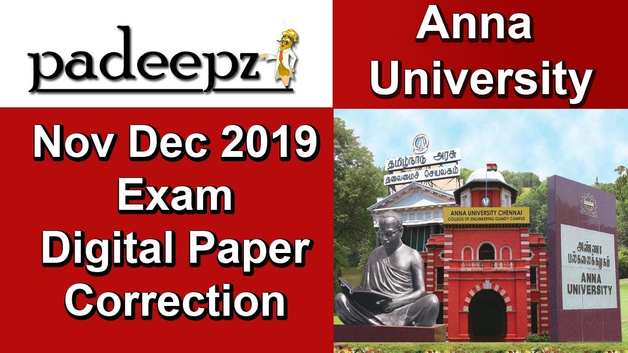 Anna University Nov Dec 2019 Digital Paper Correction | Padeepz