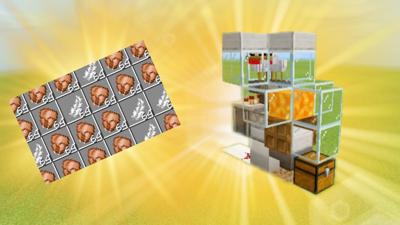 How to make a unlimited cooked chicken farm in minecraft YouTube