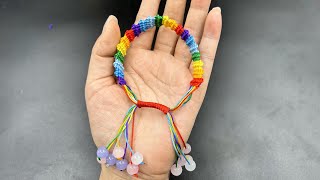 A simple way to weave bracelets that everyone knows #diy #diyideas #diycraft