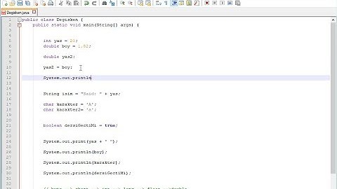 Java Dersleri 2 - Değişkenler ve Type Casting