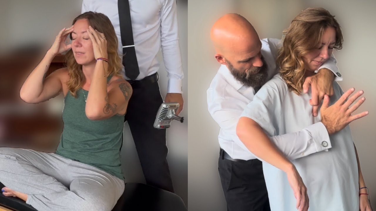 SEVERE SPLITTING HEADACHE & DISLOCATED RIB *EMERGENCY Chiropractic Cracking Visit For Pain Relief.