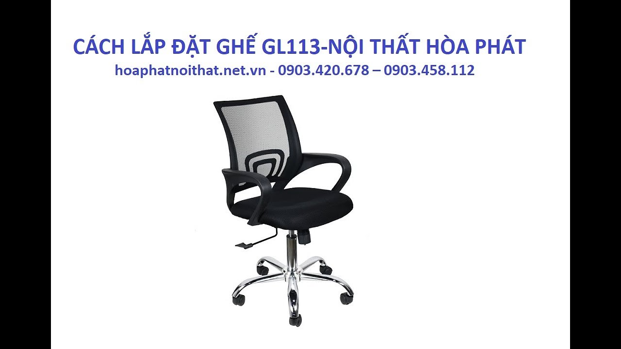 Hướng dẫn cách lắp đặt ghế nhân viên GL113 - NỘI THẤT... - youtube