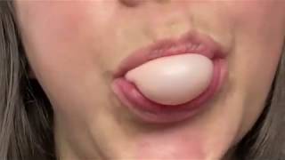 ASMR Bubble Gum Role Play End of the World Neighbor Begs for Food