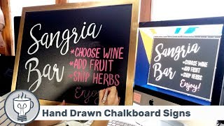Drawing Chalkboard Signs for a Bridal Shower!