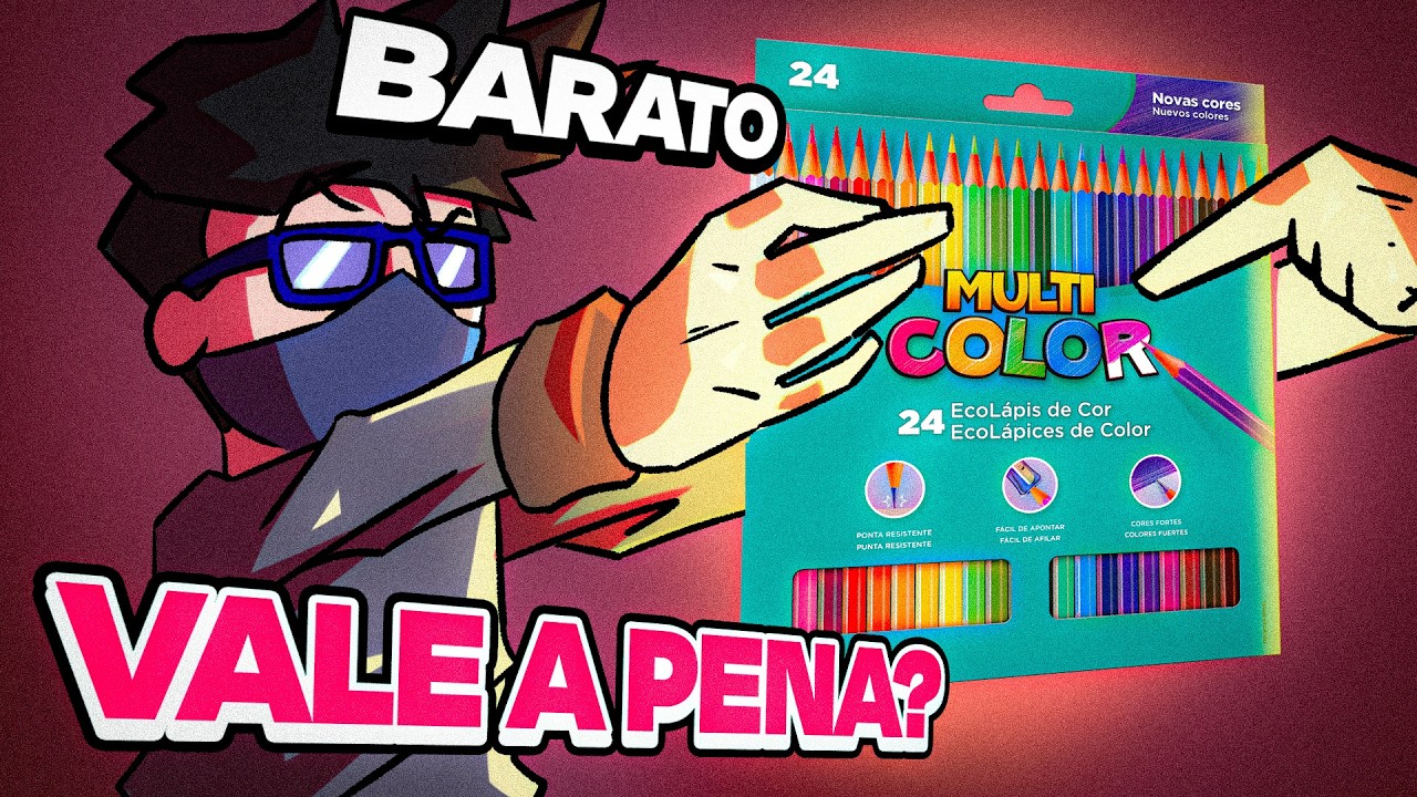 TESTEI o MULTICOLOR! O LAPIS de COR MAIS BARATO da FABER CASTELL! VALE A PENA?
