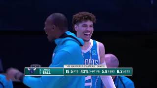 LaMelo Ball takes the court for the first time since March 20