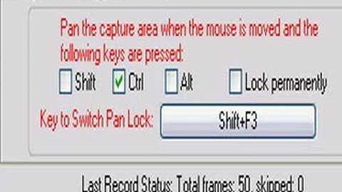 How to move the pan/capture area on Unregistered HyperCam 2