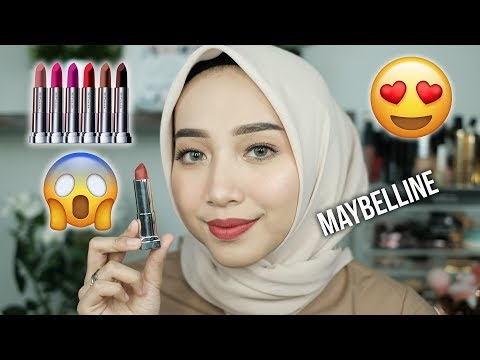 MAYBELLINE POWDER MATTES SWATCHES & REVIEW + 50 LAYERS OF LIPSTICK CHALLENGE Hi guys, this is the fu. 