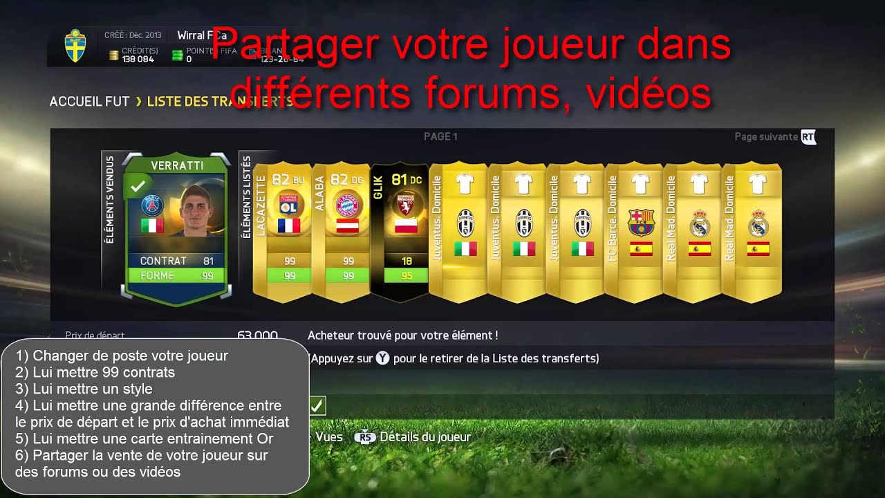 Comment Vendre Des Joueurs Sur Fifa 21