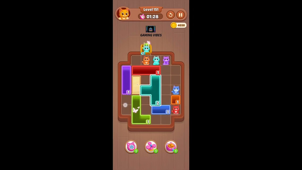 Catdom : Color Hole Level 151 Walkthrough Solution 