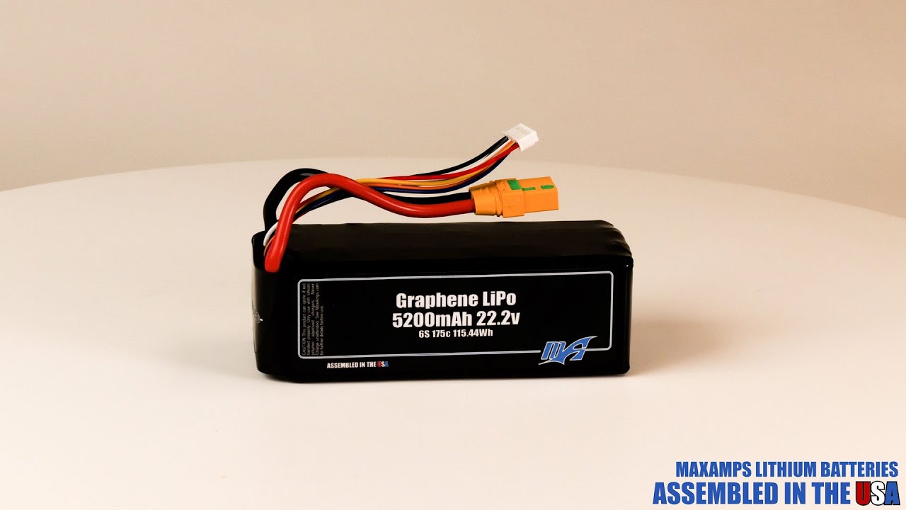 MaxAmps Graphene LiPo 5200 6S Smart Battery Pack
