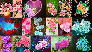 canvas rose painting