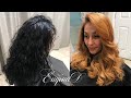 Black and Blue to honey Brown Transformation