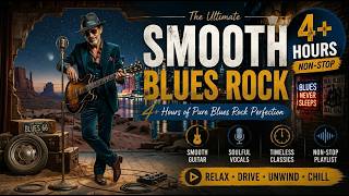 Smooth Blues Rock Crystal Moonlight  Slow Guitar Instrumental for Cozy Midnight Escape and Calm