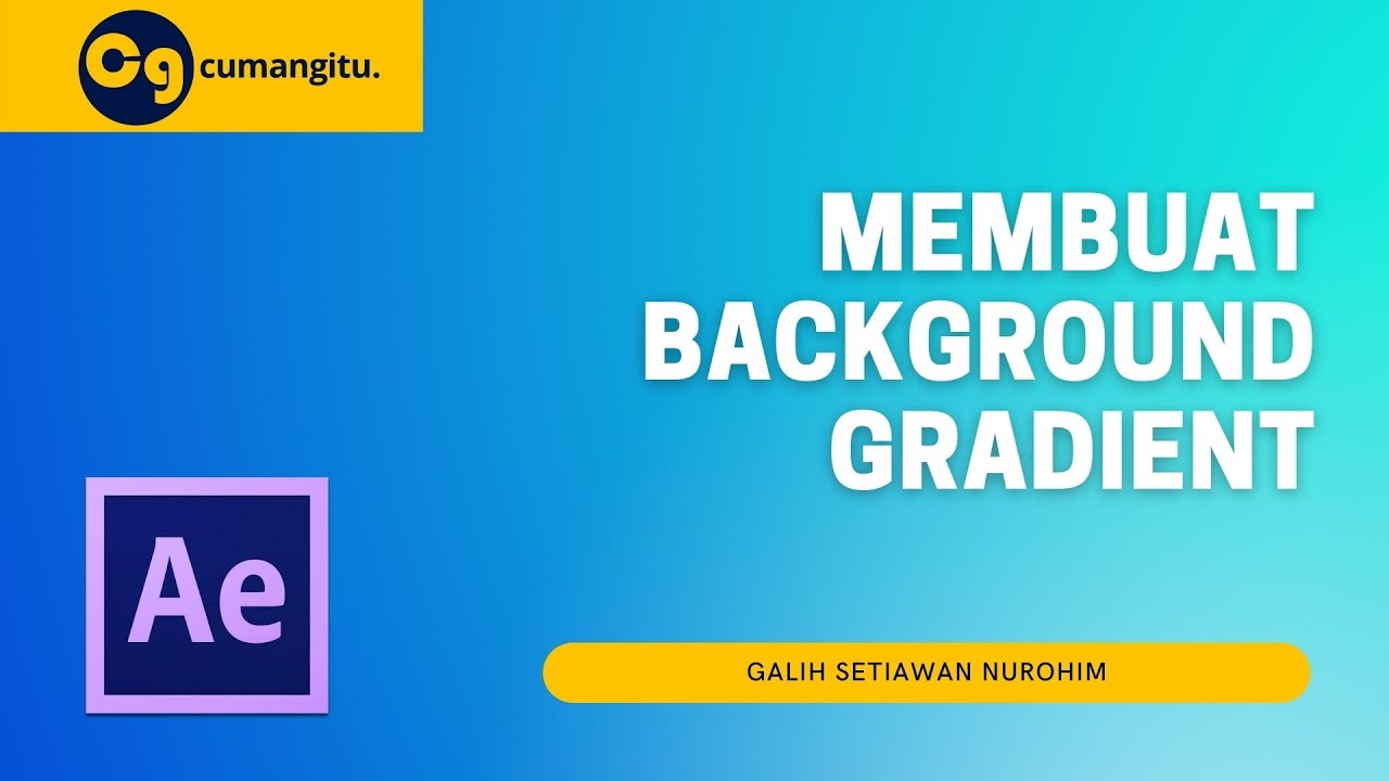 Membuat Background Gradient di After Effects - YouTube