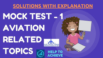 Answers Mock Test 1 - Aviation related topics - Aviation & business management - Airport Operations