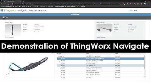 Easy Access to PLM information with ThingWorx Navigate - Demonstration (Part 2 of 3)