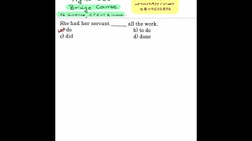 Choose the Correct Verb #bridgecourse #aftersee #ctevtentrance #afterseebridgecourse