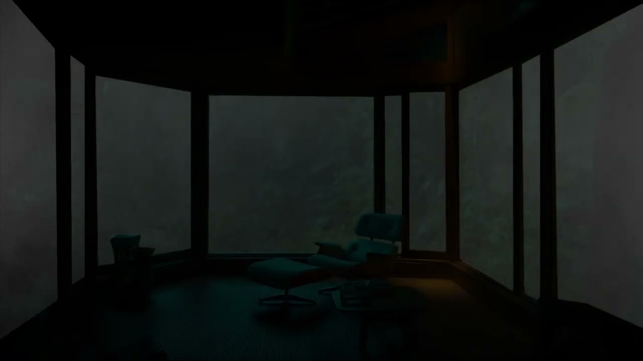 Cozy Forest Cabin in Heavy Rain — Realistic Rain Sounds for Sleep, Study & Focus 4K UHD