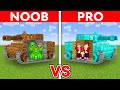 Mikey vs jj family noob vs pro tank house build challenge in minecraft
