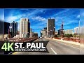 St. Paul 4K60fps - Driving Downtown - Minnesota, USA