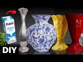 7 IDEIAS - COMO FAZER VASO DE CAIXA DE LEITE - DIY VASOS DECORATIVOS - Flower vase