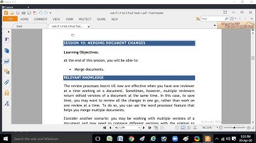 Merging document changes (word processing)