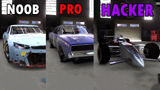 NOOB VS PRO VS HACKER in STOCK CAR RACING - Android Racing Games