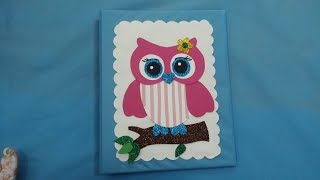 decorating your notebook in easy way and lovely owl ??
