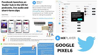 Facebook audio hub | Google pixal bundle | twitter soft block | mx player 1 billion download appedge screenshot 3