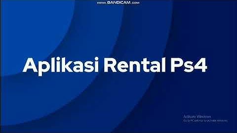 Aplikasi Rental PS4