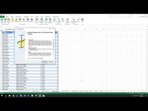 Create Estimate data model in Excel Data Mining Add-In.