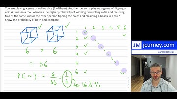 Game of rolling dice and flipping coins example